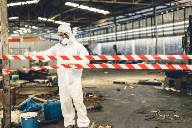 Professional Infectious Disease Decontamination technician working in East Flat Rock, NC